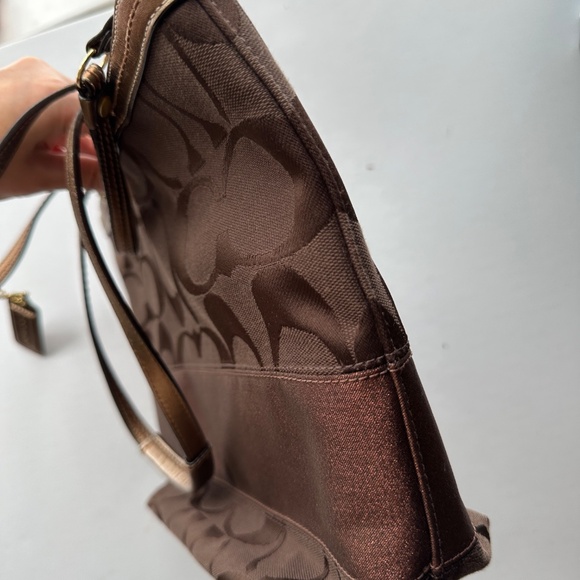 Coach Signature Brown Tote Bag - Picture 10 of 16